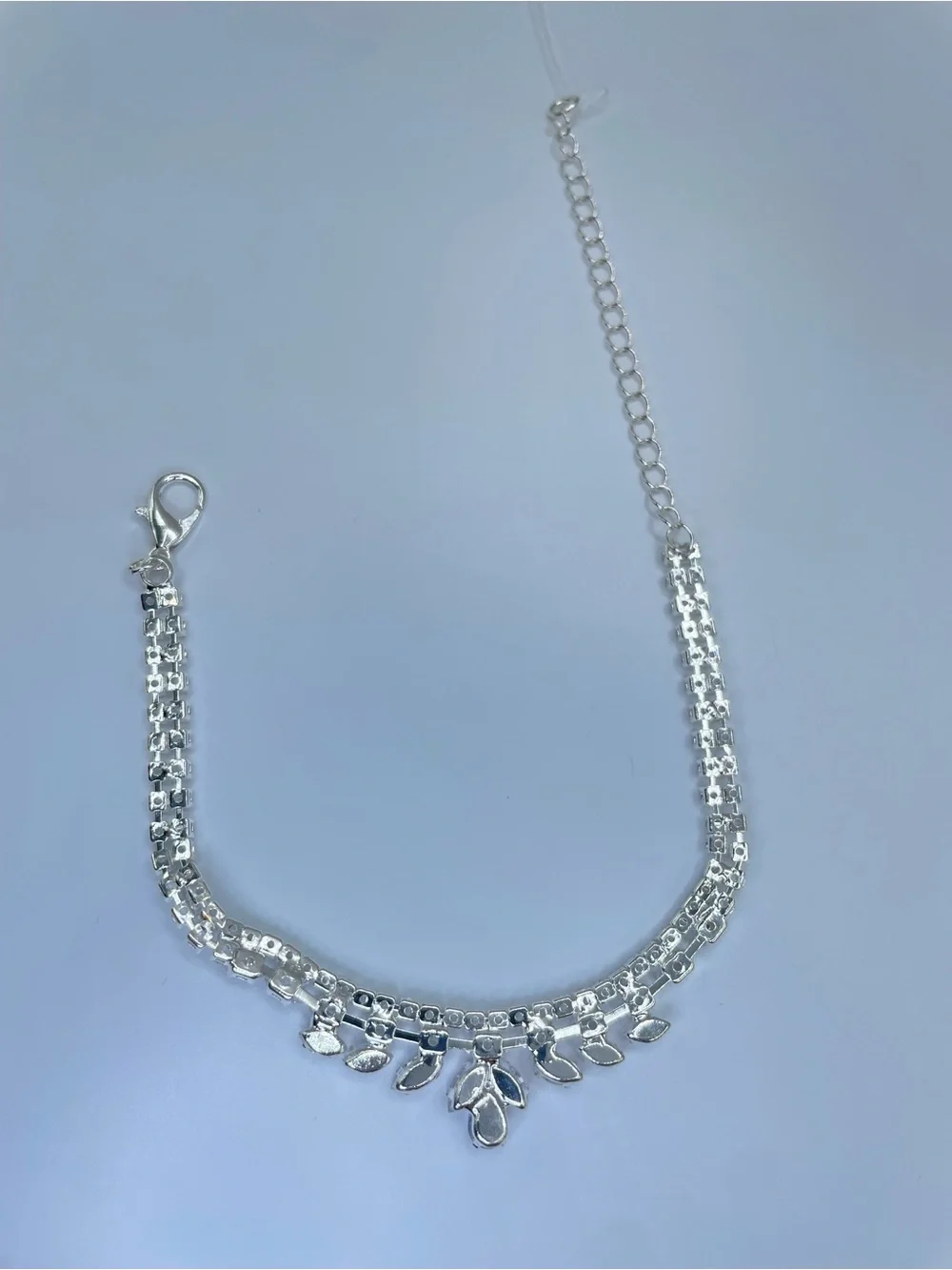 Swarovski Crystal Elements White Crystal Bridal Tennis Bracelet Formal Art Deco